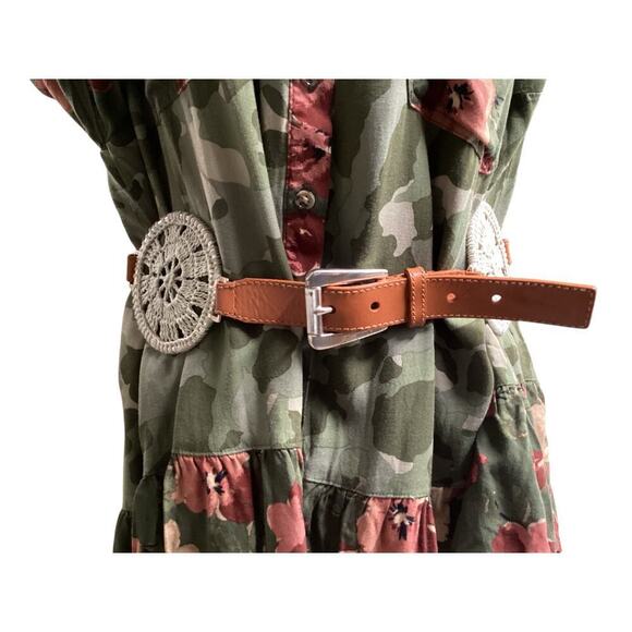 Michael  Kors crochet  and leather belt M - Picture 2 of 4